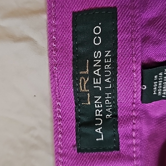 NWT RALPH LAUREN JEANS Straight Leg, Suger Plum SIZE 6 - Picture 2 of 7